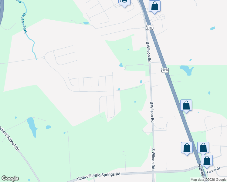 map of restaurants, bars, coffee shops, grocery stores, and more near 100 McClendon Hills Lane in Elizabethtown