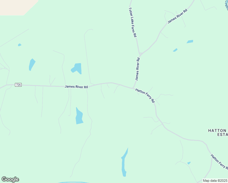 map of restaurants, bars, coffee shops, grocery stores, and more near 1079 James River Road in Scottsville