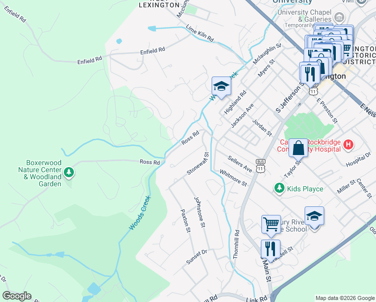 map of restaurants, bars, coffee shops, grocery stores, and more near 613 Marshall St in Lexington