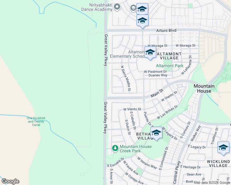 map of restaurants, bars, coffee shops, grocery stores, and more near 735 La Canada Avenue in Tracy