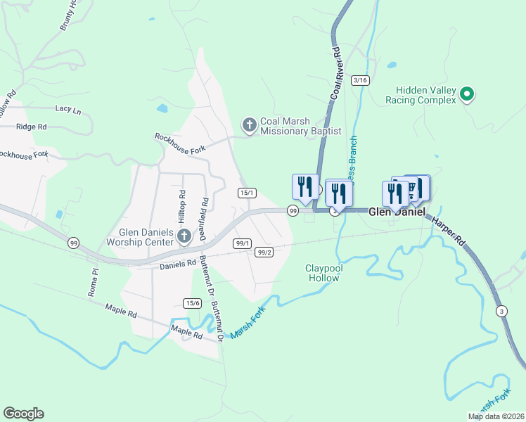 map of restaurants, bars, coffee shops, grocery stores, and more near 101 1st Street in Fairdale