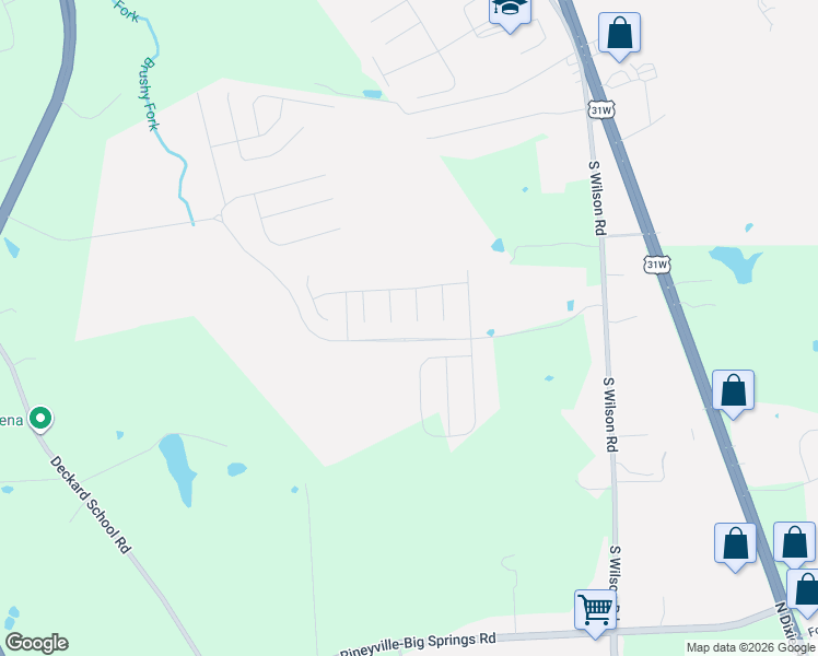 map of restaurants, bars, coffee shops, grocery stores, and more near Cowley Crossing Lane in Elizabethtown