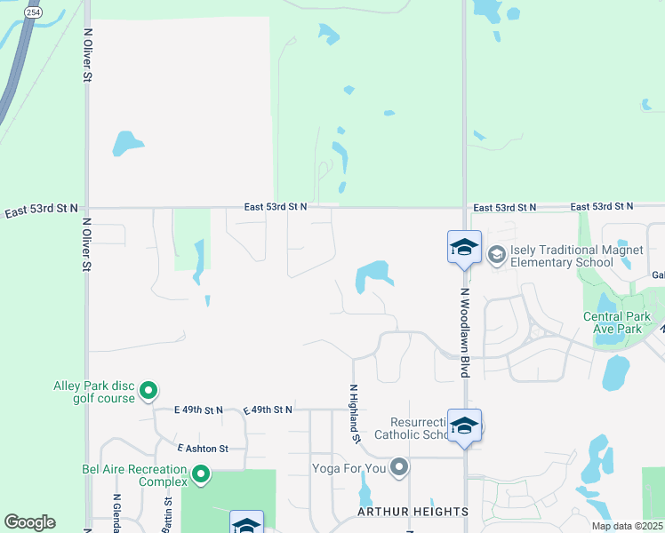 map of restaurants, bars, coffee shops, grocery stores, and more near 6010 Forbes Court in Bel Aire