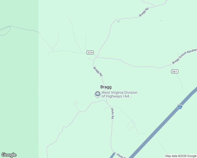 map of restaurants, bars, coffee shops, grocery stores, and more near 575 Bragg Rd in Shady Spring