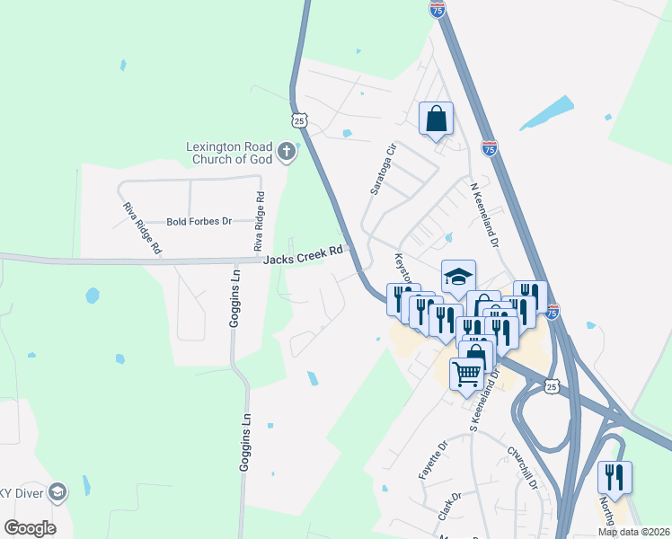 map of restaurants, bars, coffee shops, grocery stores, and more near 301 Michelle Drive in Richmond