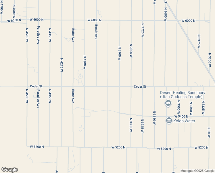 map of restaurants, bars, coffee shops, grocery stores, and more near Cedar Street in Iron County