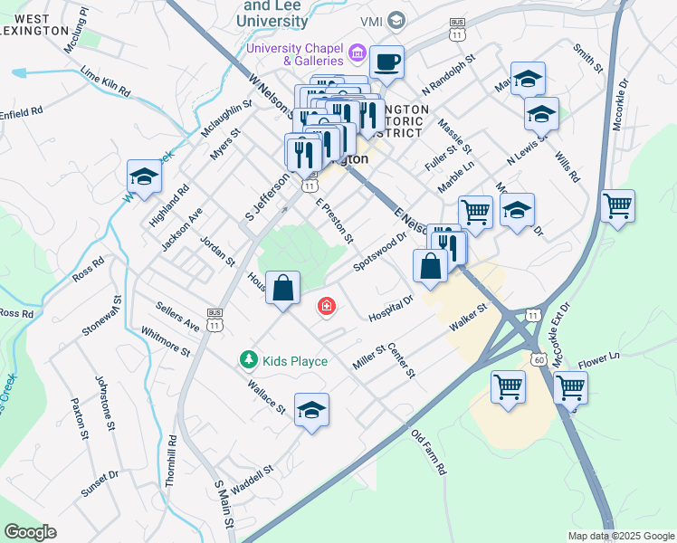 map of restaurants, bars, coffee shops, grocery stores, and more near 212 Taylor Street in Lexington