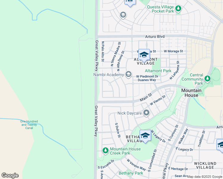 map of restaurants, bars, coffee shops, grocery stores, and more near 701 W Woodside Ave in Tracy