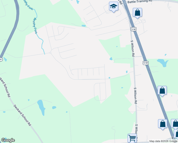 map of restaurants, bars, coffee shops, grocery stores, and more near Carriage Hills Lane in Elizabethtown