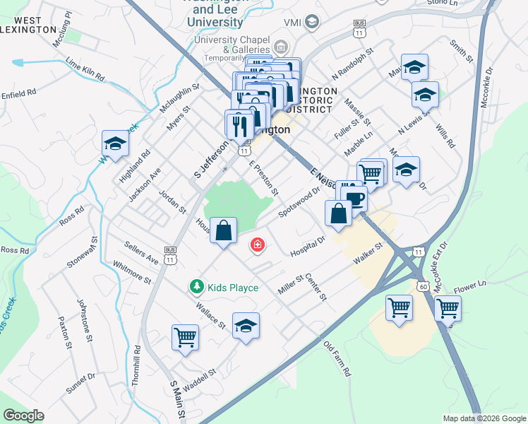 map of restaurants, bars, coffee shops, grocery stores, and more near 212 Taylor Street in Lexington