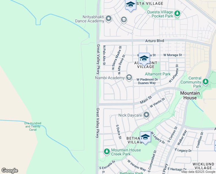map of restaurants, bars, coffee shops, grocery stores, and more near 153 Hancock Park Drive in Tracy