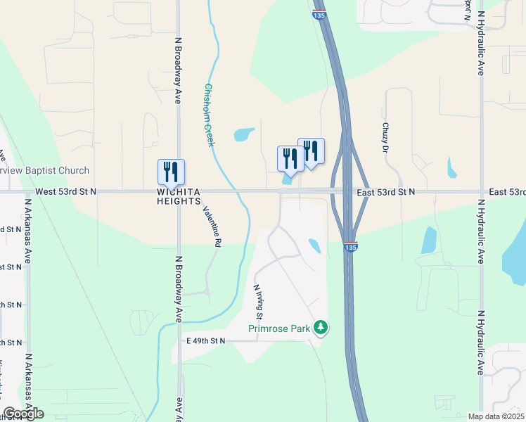 map of restaurants, bars, coffee shops, grocery stores, and more near 501 East 53rd Street North in Park City