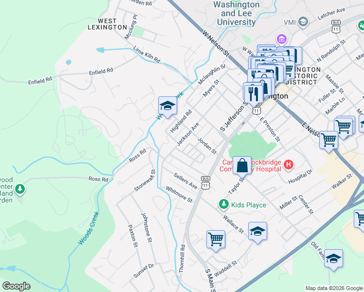map of restaurants, bars, coffee shops, grocery stores, and more near 510 Jackson Avenue in Lexington
