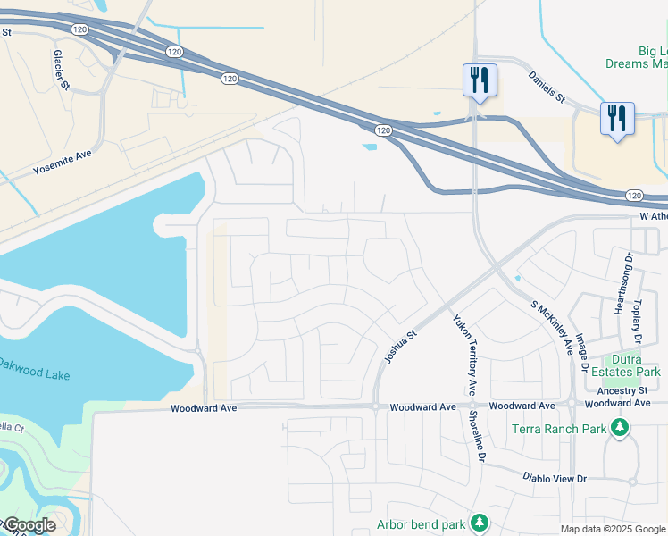 map of restaurants, bars, coffee shops, grocery stores, and more near in Manteca