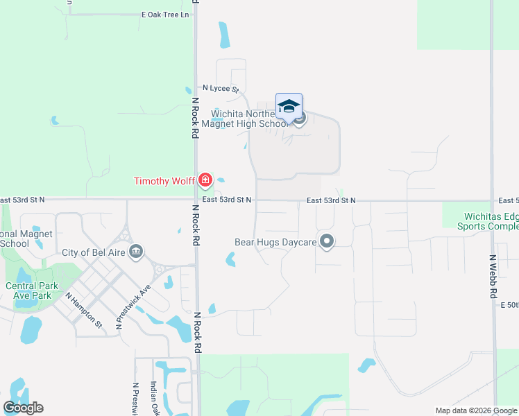 map of restaurants, bars, coffee shops, grocery stores, and more near 8475 Granite Court in Wichita