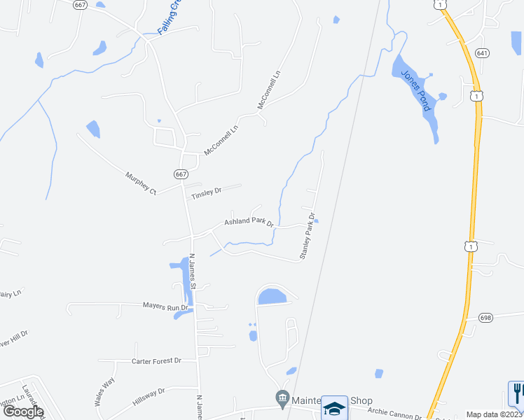 map of restaurants, bars, coffee shops, grocery stores, and more near 13980 Hungryjack Court in Ashland