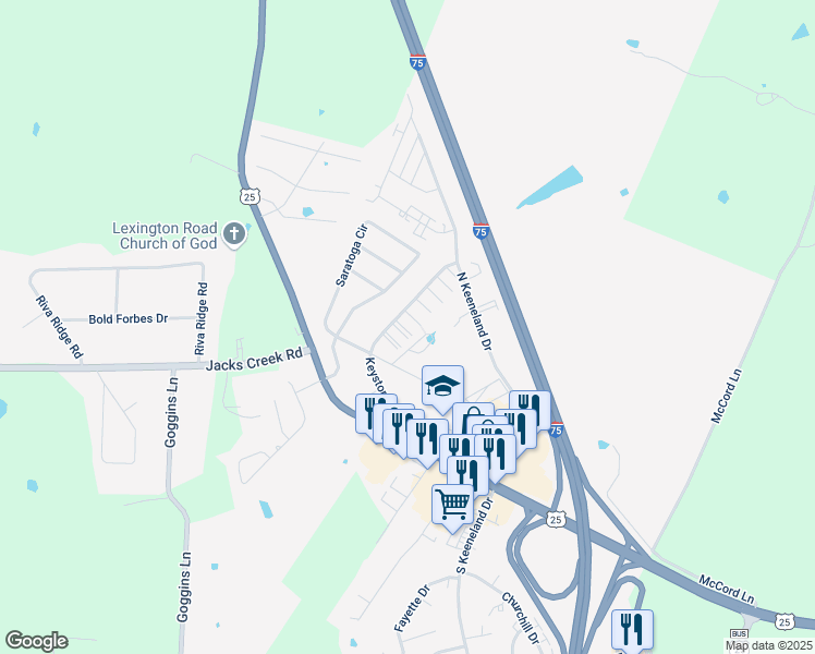 map of restaurants, bars, coffee shops, grocery stores, and more near 209 Keystone Drive in Richmond