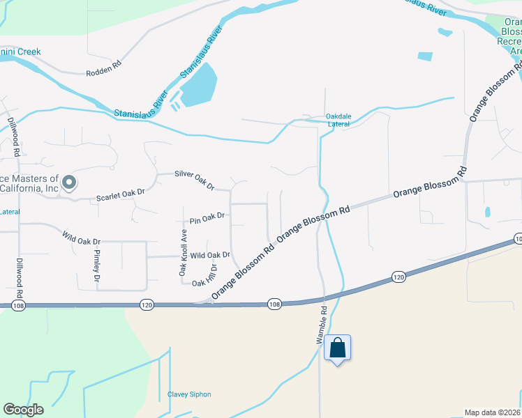 map of restaurants, bars, coffee shops, grocery stores, and more near 9913 Country Oak Court in Oakdale