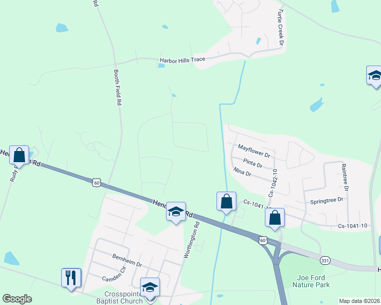 map of restaurants, bars, coffee shops, grocery stores, and more near 4451 U.S. 60 in Owensboro