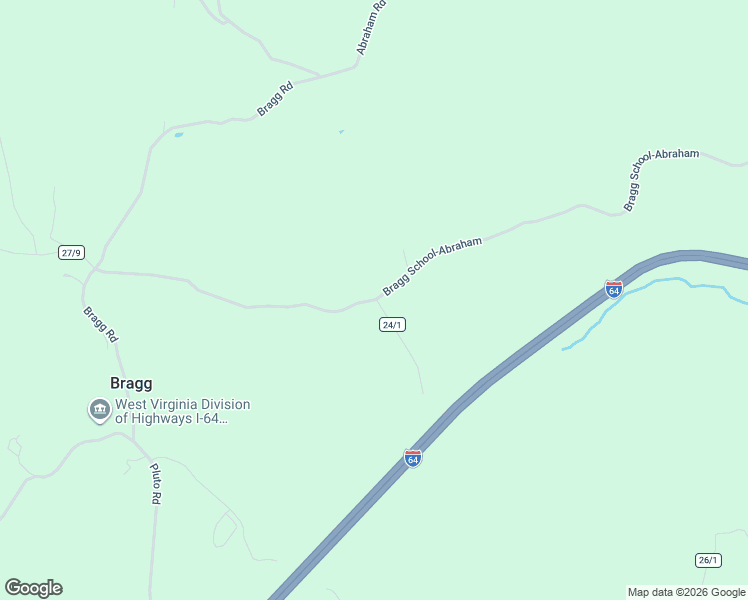 map of restaurants, bars, coffee shops, grocery stores, and more near 427 Bragg School-Abraham in Shady Spring