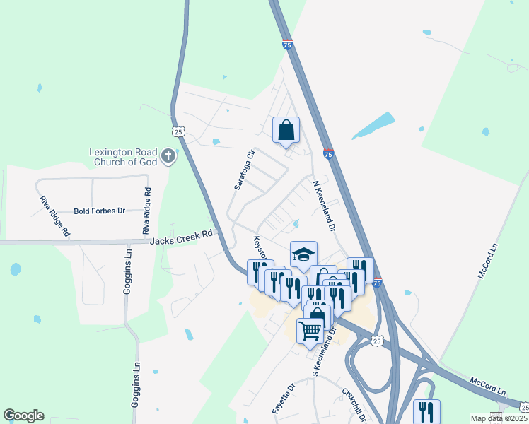 map of restaurants, bars, coffee shops, grocery stores, and more near 144 Saratoga Circle in Richmond