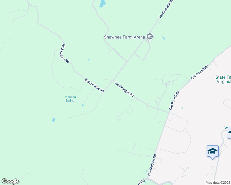 map of restaurants, bars, coffee shops, grocery stores, and more near 2917 Rich Hollow Road in Lewisburg