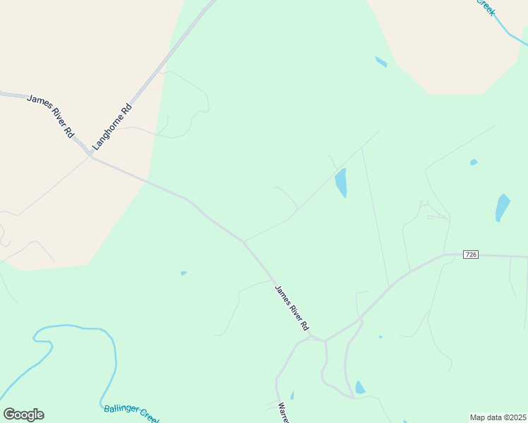 map of restaurants, bars, coffee shops, grocery stores, and more near 1570 James River Road in Scottsville