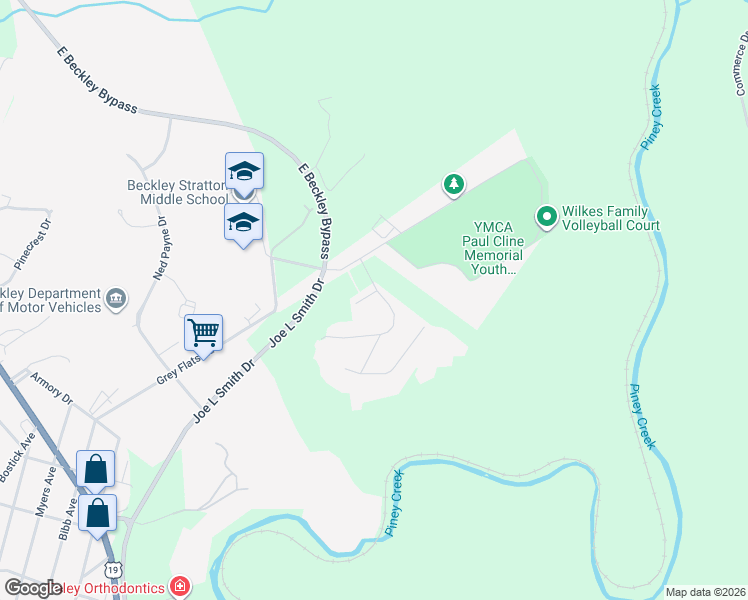 map of restaurants, bars, coffee shops, grocery stores, and more near 1-99 Stone Circle Rd in Beckley