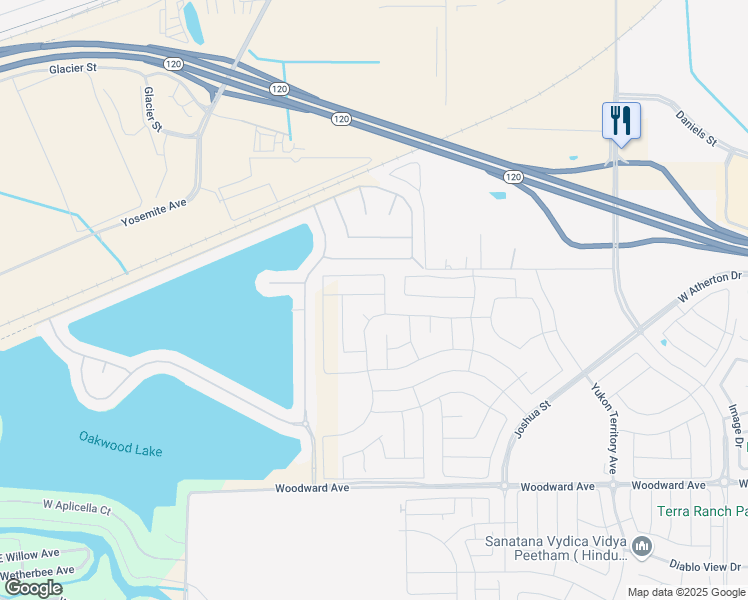 map of restaurants, bars, coffee shops, grocery stores, and more near in Manteca