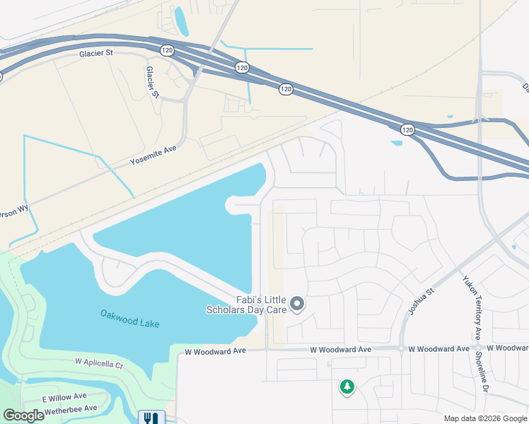 map of restaurants, bars, coffee shops, grocery stores, and more near 1330 Como Drive in Manteca