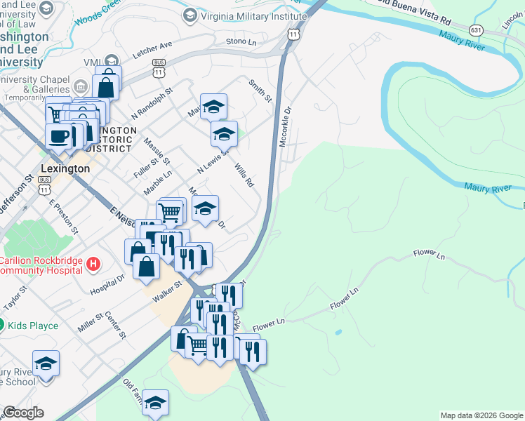 map of restaurants, bars, coffee shops, grocery stores, and more near 217 Donald Street in Lexington