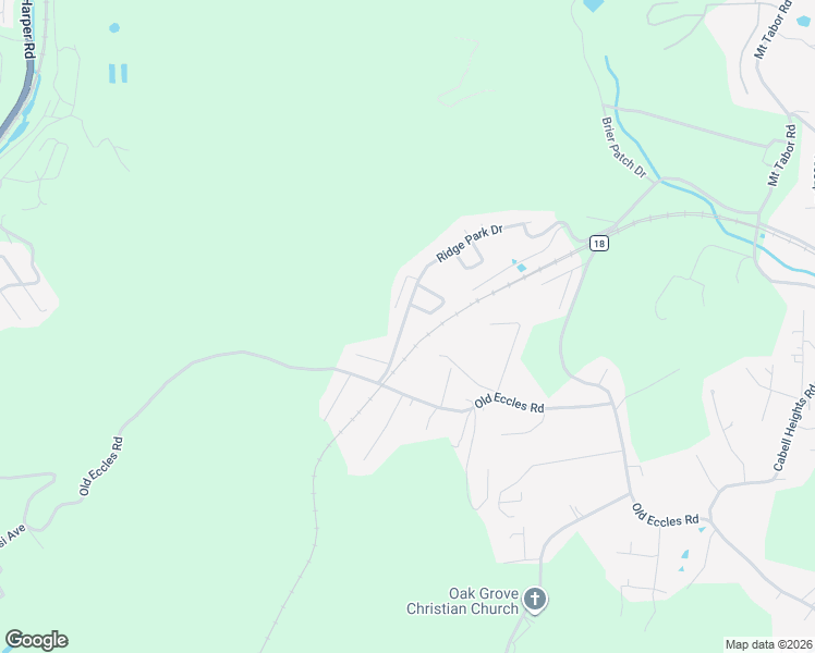 map of restaurants, bars, coffee shops, grocery stores, and more near 371 Ridge Park Drive in Beckley