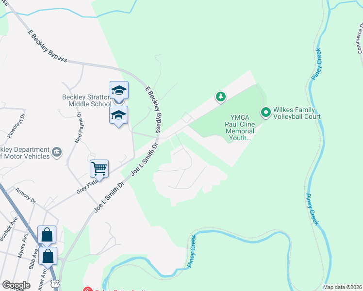 map of restaurants, bars, coffee shops, grocery stores, and more near 1-99 Stone Circle Rd in Beckley