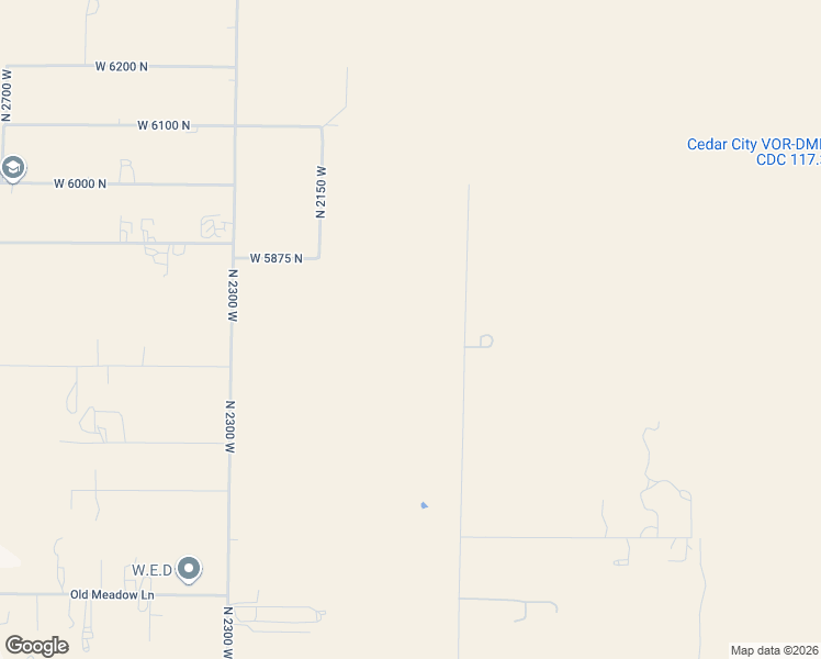 map of restaurants, bars, coffee shops, grocery stores, and more near 5727 North 1700 West in Cedar City