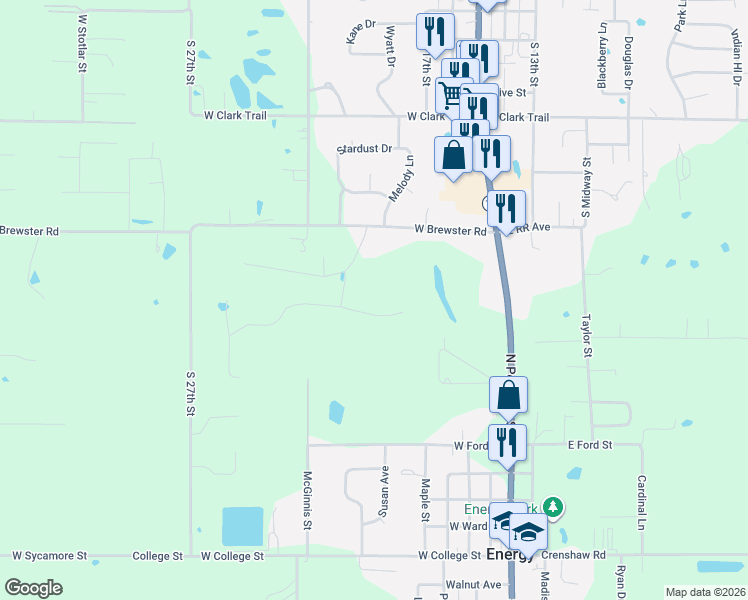 map of restaurants, bars, coffee shops, grocery stores, and more near 2-24 Deer Run in Herrin