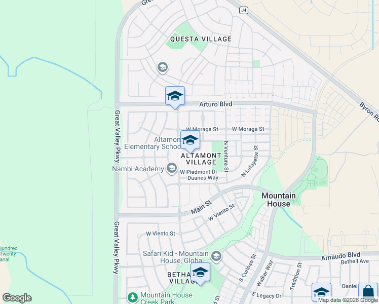 map of restaurants, bars, coffee shops, grocery stores, and more near 452 West Saint Francis Avenue in Tracy