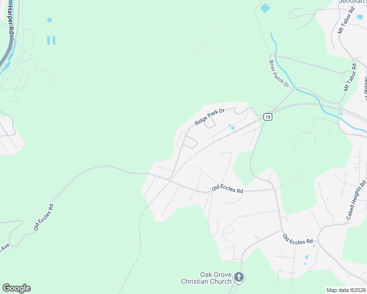 map of restaurants, bars, coffee shops, grocery stores, and more near 371 Ridge Park Drive in Beckley