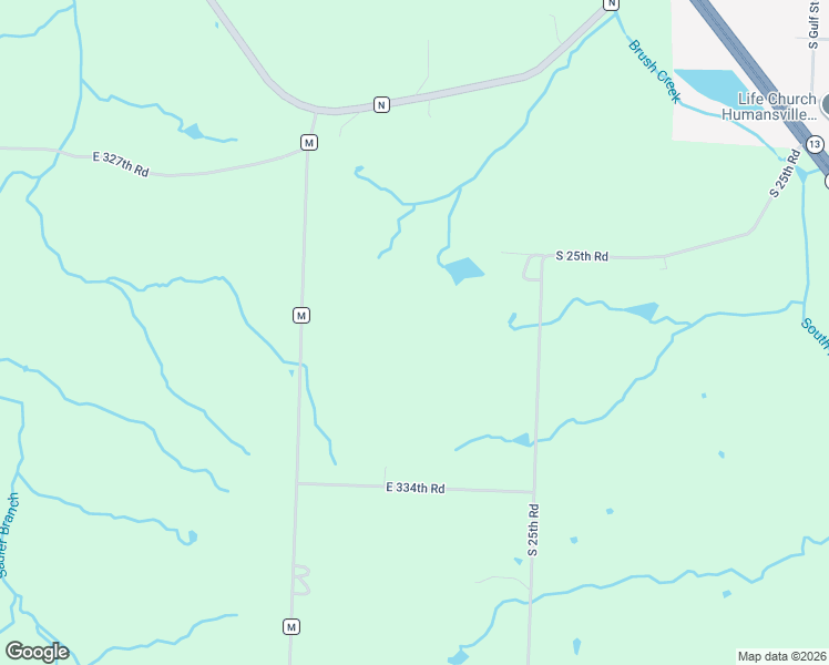 map of restaurants, bars, coffee shops, grocery stores, and more near 3282-3286 Highway M in Humansville