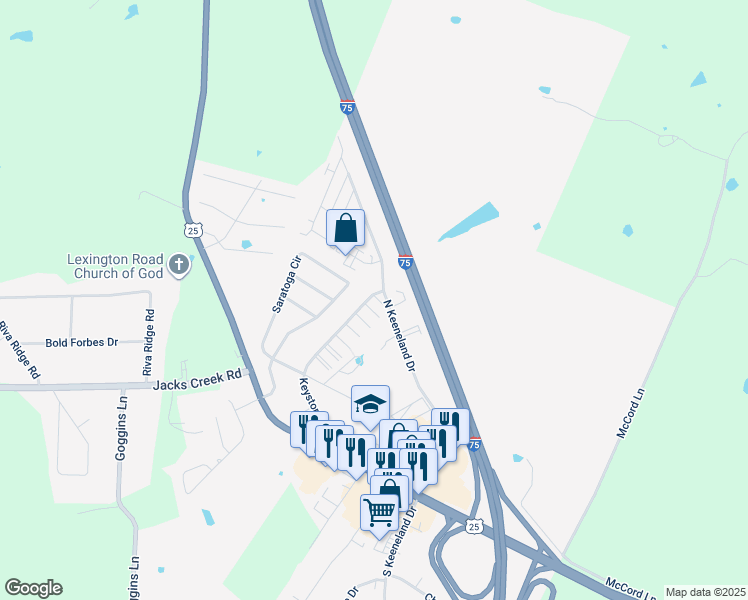 map of restaurants, bars, coffee shops, grocery stores, and more near in Richmond