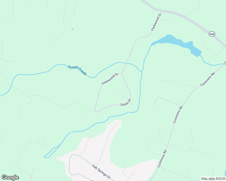 map of restaurants, bars, coffee shops, grocery stores, and more near 245 Parkwood Drive in Aylett