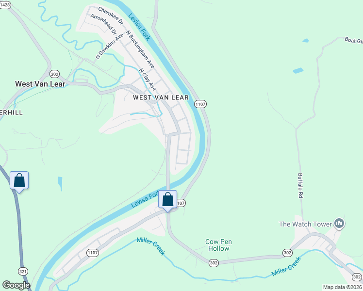 map of restaurants, bars, coffee shops, grocery stores, and more near 797 Kentucky 302 in West Van Lear