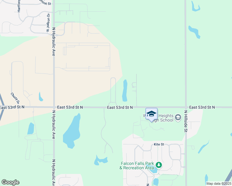 map of restaurants, bars, coffee shops, grocery stores, and more near 2260-3182 East 53rd Street North in Park City