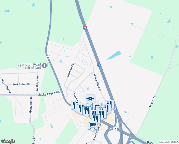 map of restaurants, bars, coffee shops, grocery stores, and more near in Richmond