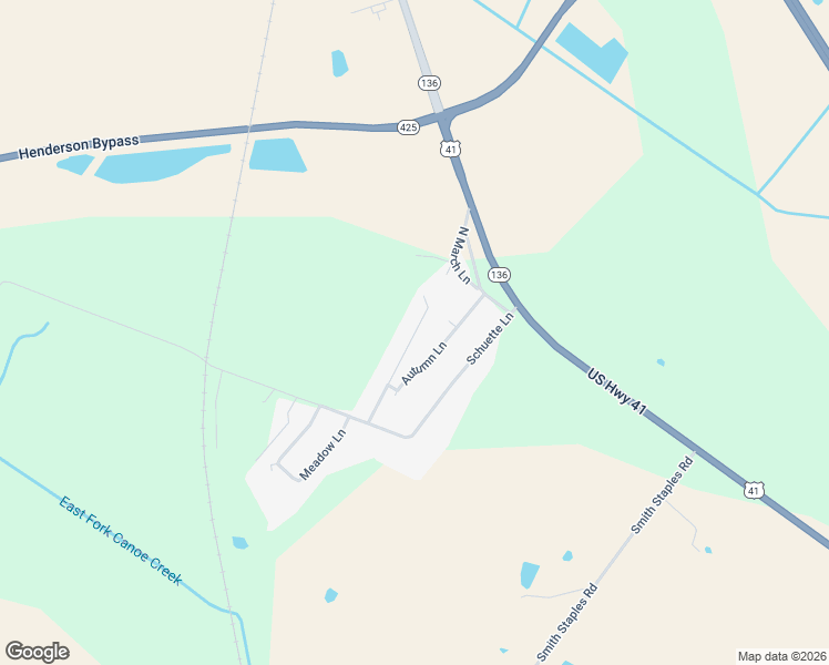 map of restaurants, bars, coffee shops, grocery stores, and more near South March Lane in Henderson County