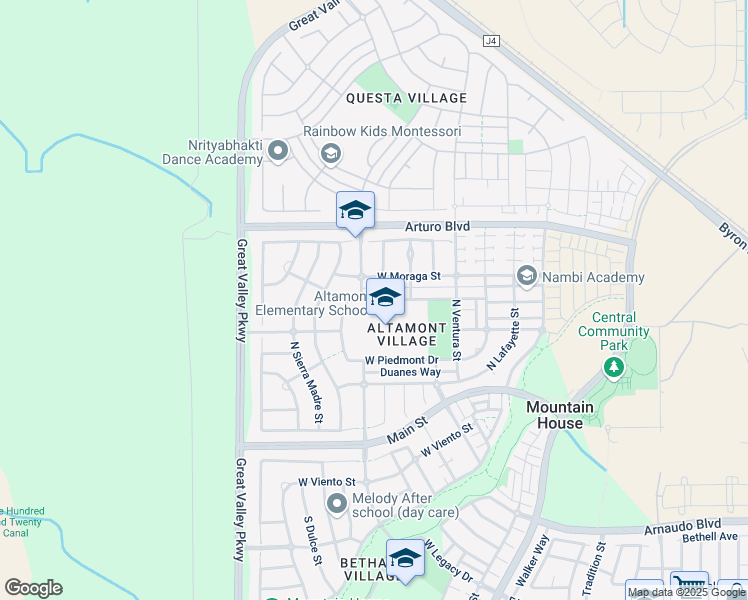map of restaurants, bars, coffee shops, grocery stores, and more near 483 West Saint Francis Avenue in Tracy