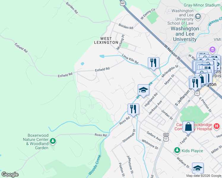 map of restaurants, bars, coffee shops, grocery stores, and more near 405 Overlook Cir in Lexington
