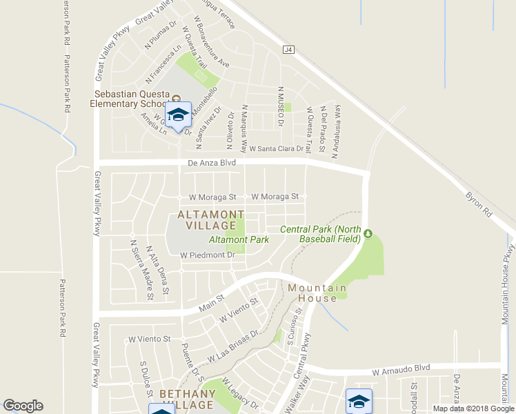 map of restaurants, bars, coffee shops, grocery stores, and more near 265 West Saint Francis Avenue in Tracy