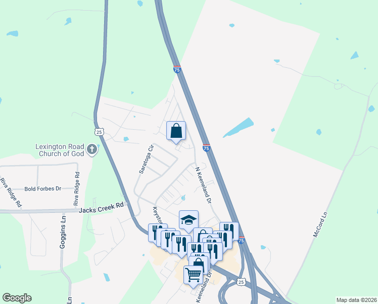 map of restaurants, bars, coffee shops, grocery stores, and more near in Richmond