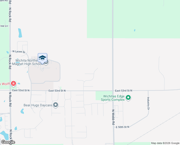 map of restaurants, bars, coffee shops, grocery stores, and more near 8910-9316 East 53rd Street North in Bel Aire