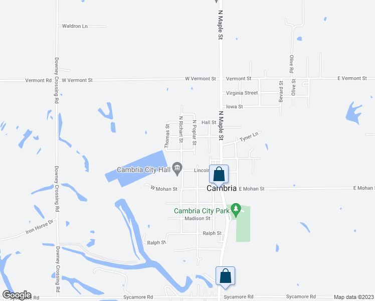 map of restaurants, bars, coffee shops, grocery stores, and more near Emerson Street in Carterville